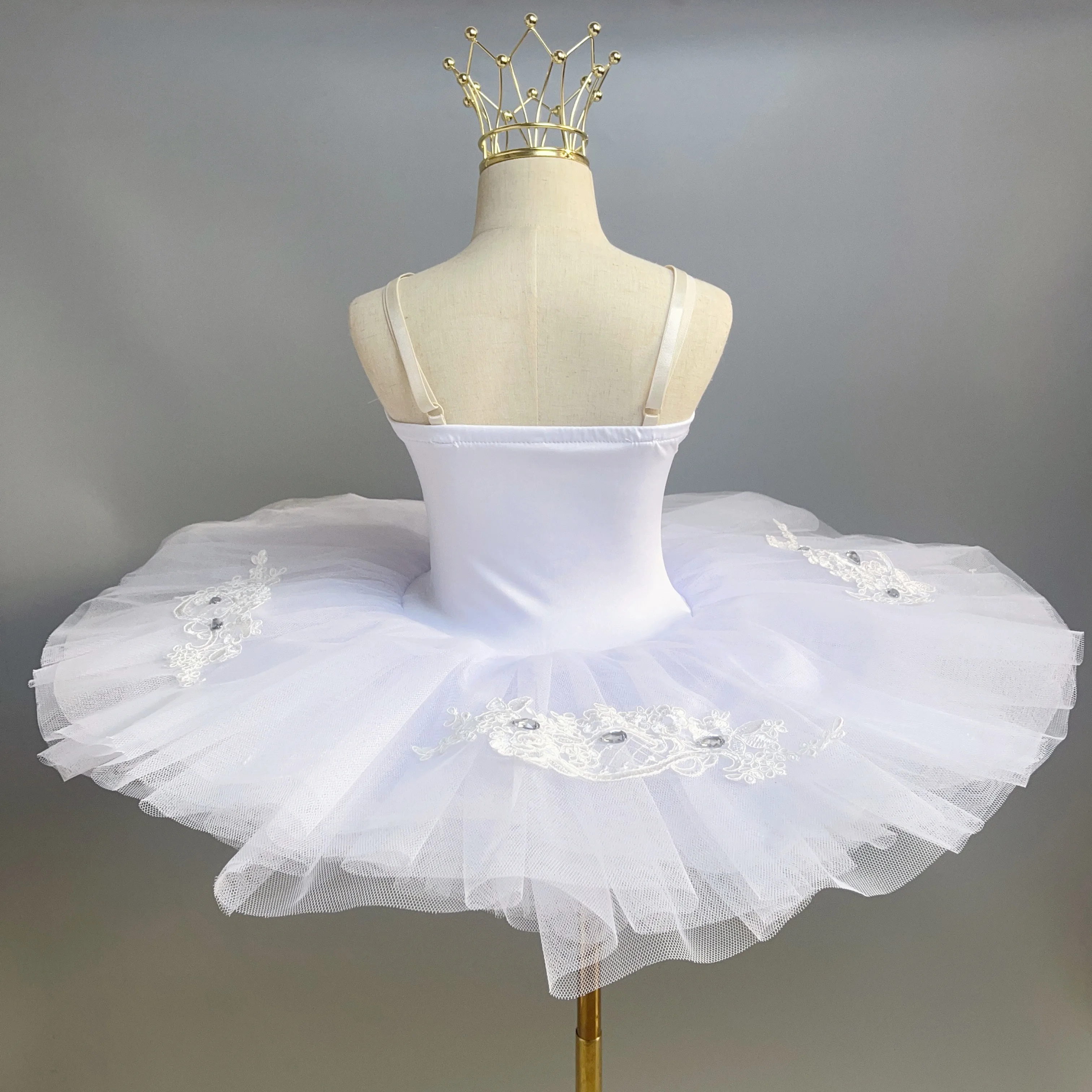 New Girl's Pure White Ballet Dress Professional Swan Lake Tutu Dress ...