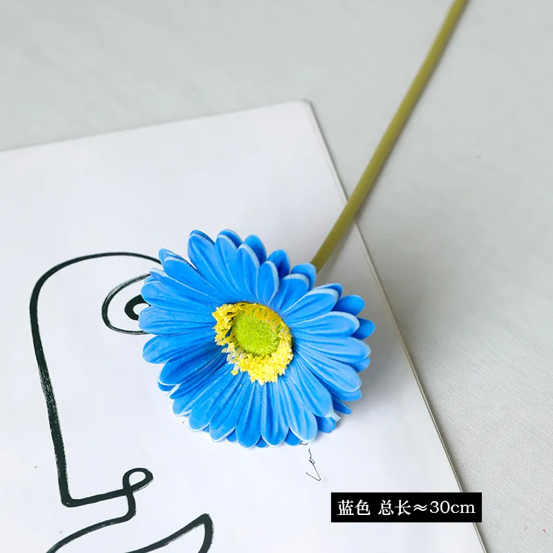 Multicolor Artificial Daisy Flower PU Gerbera Flower for Wedding Party Home Kitchen Decor Floral Arrangements
