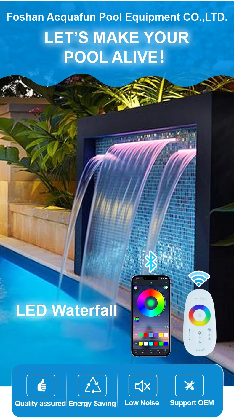 Garden Swimming Pool Cascade Water Blade Wall Spillway