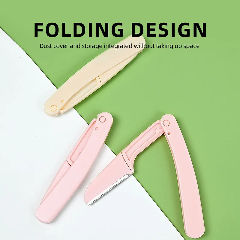 Ladies Facial Hair Removal Set Mini Wheat Eyebrow Razor Face Trimmer Two-Color Stainless Steel Dermaplaning 5pcs Set Women Hae5463d54bdd49ec93c052413efef2132