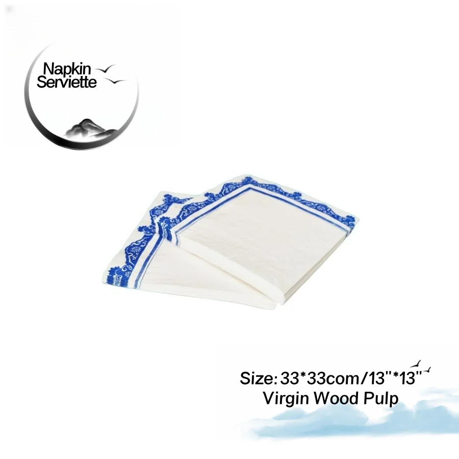 Wood Pulp 33*33cm 3ply Odm Colored Napkin Paper Customized Color