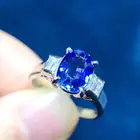 18K White Solid Gold Diamond Sapphire Men's Ring