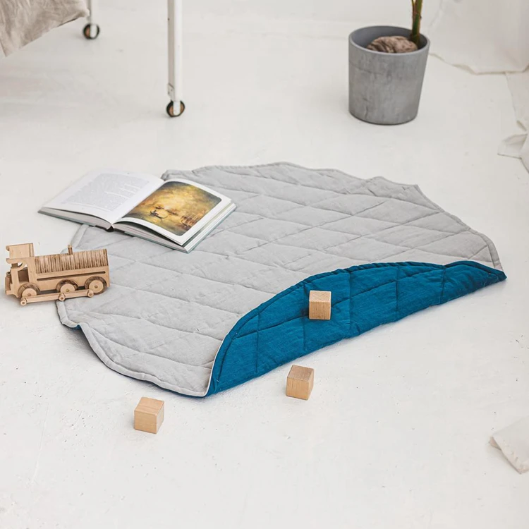 Новое поступление 80 шт. MOQ круглый натуральный льняной детский игровой