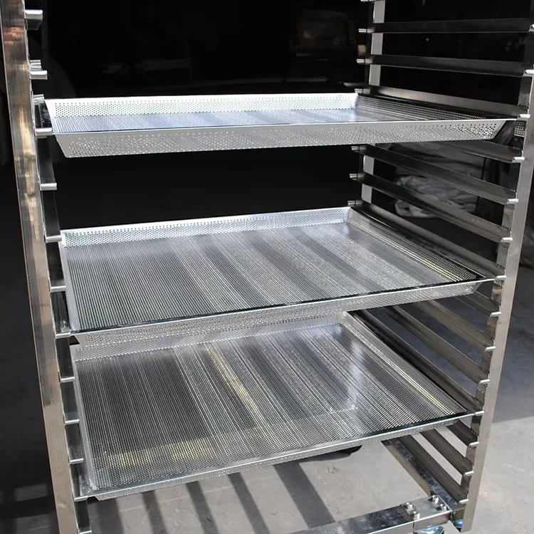 Stainless Steel Tray Rack Trolley Food Drying Box Tray Rack Trolley for ...