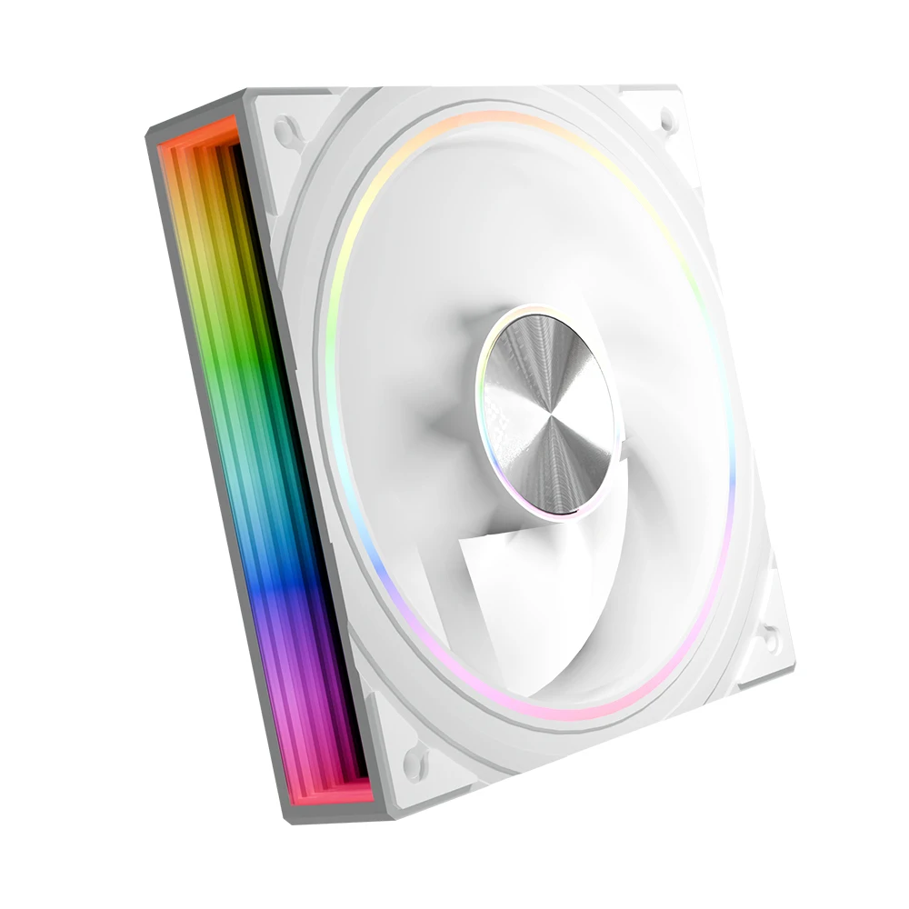 Jungle Leopard Transwarp ARGB ファン ホワイト Jungle Leopard Transwarp 120mm RGB Case Fan - 5v3pin Support