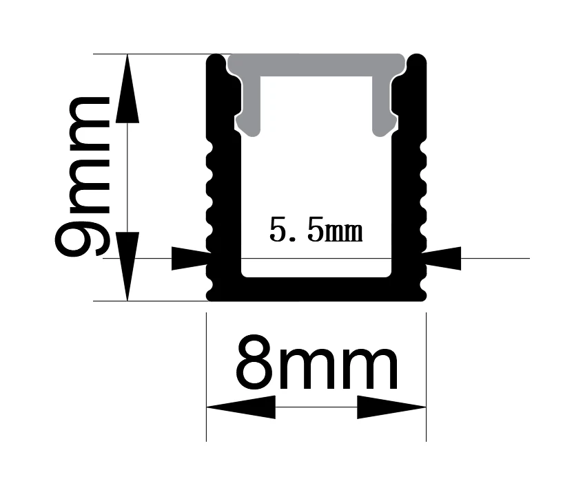 EU Warehouse Customized Surface Mounted Square LED Strip Light Aluminium Extrusion Profile LED Aluminum Profile Channel manufacture