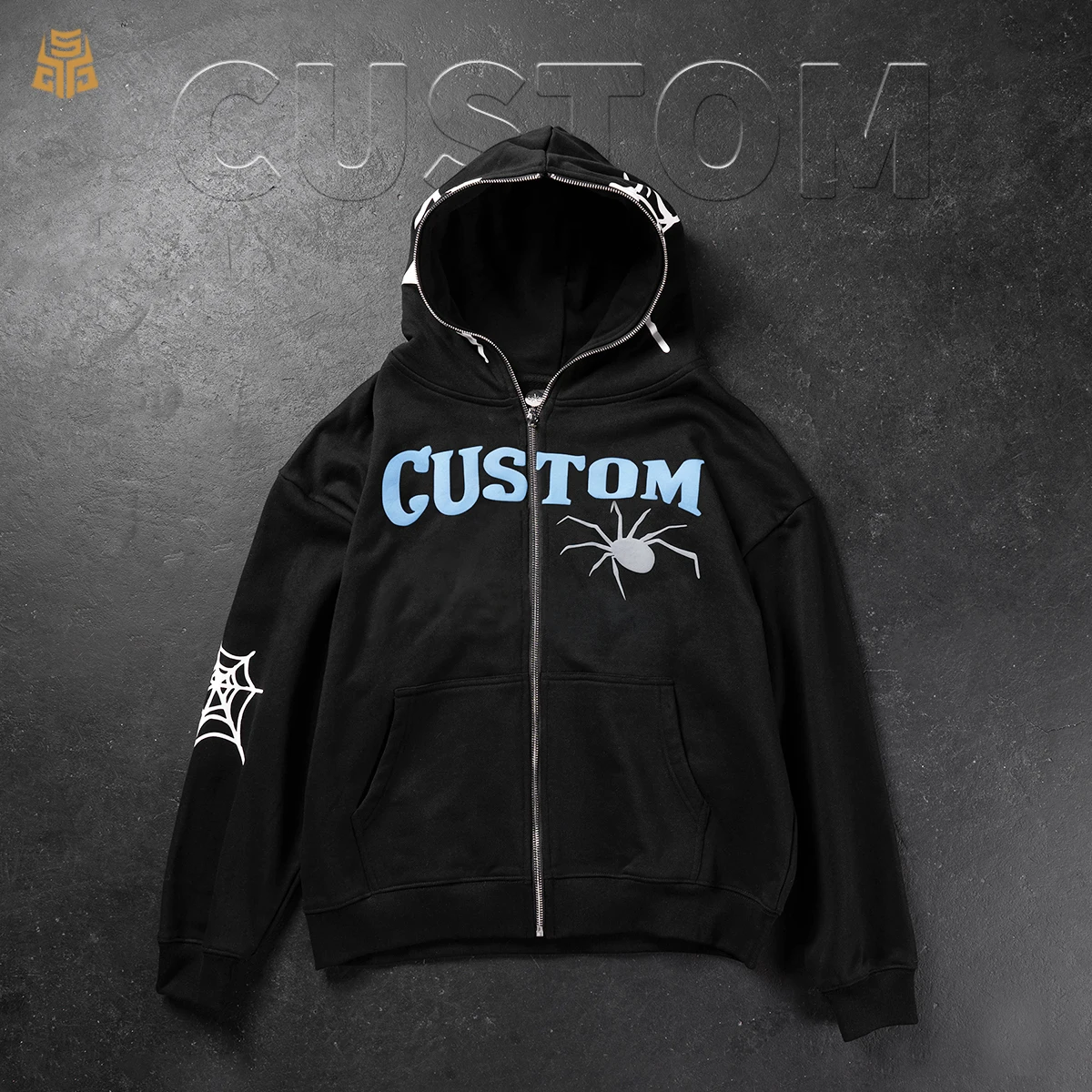 450gsm 100%면 실크스크린 프린팅 디자인 오버사이즈 헤비웨이트 지퍼업 후드 티셔츠 커스텀 스트리트웨어 지퍼업 후드 티셔츠 남성용