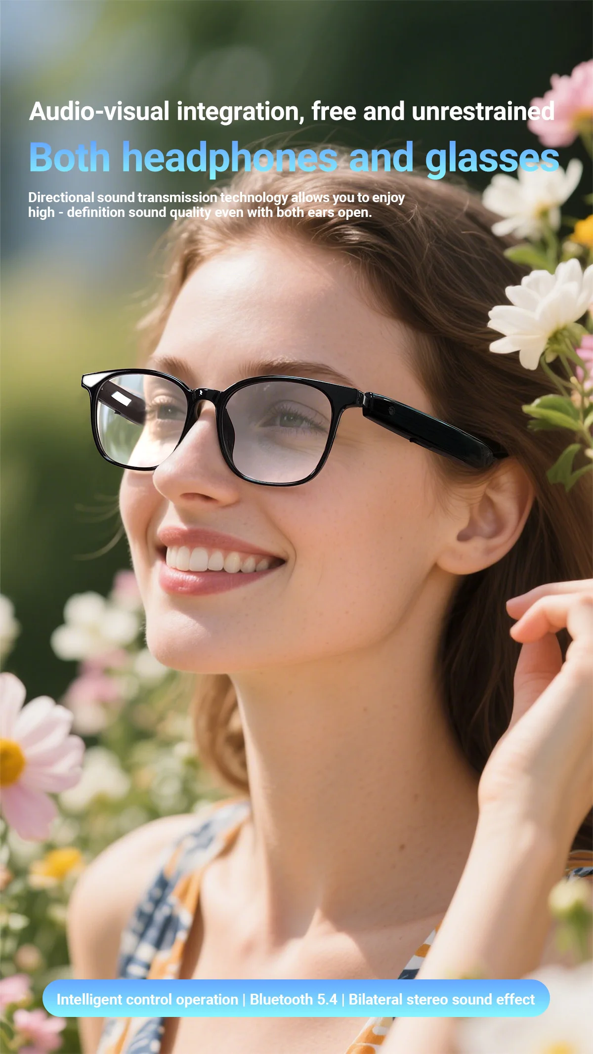 2025 Sanvnet F19 Outdoor BT Speaker Smart Glasses Audio Sunglasses Wireless Music Headset AI Translation Smart Glasses