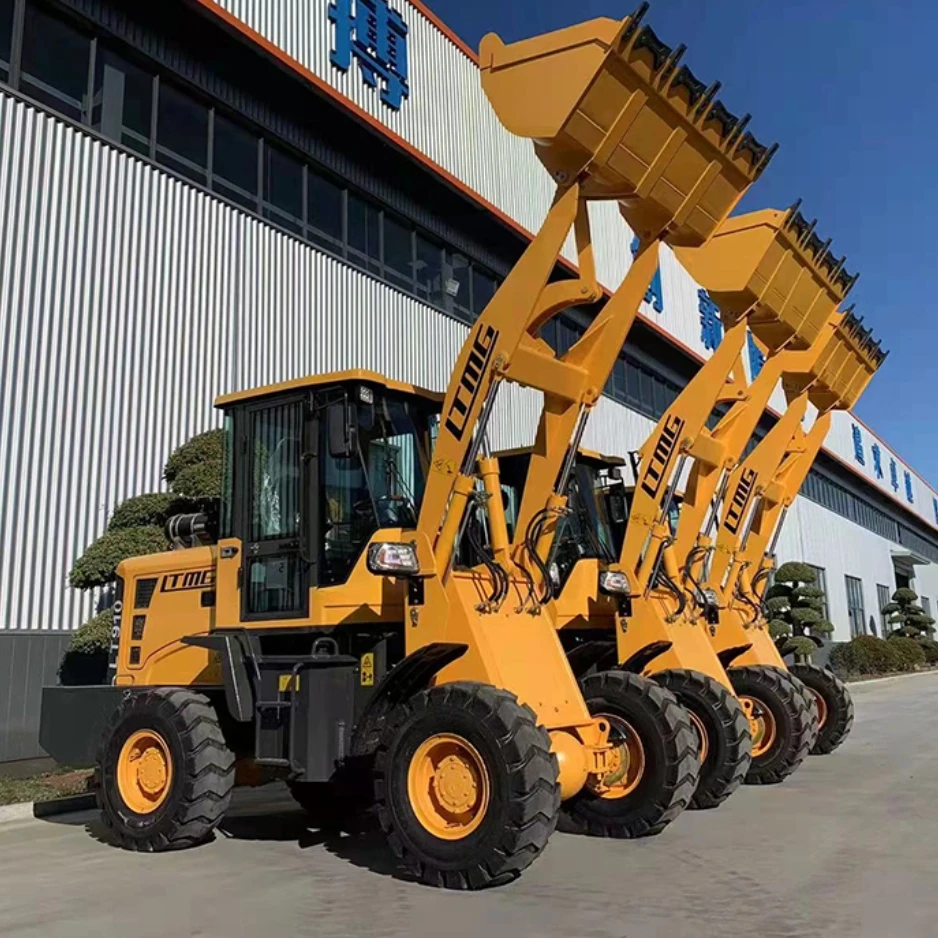 In Stock Fast Delivery Loader diesel Four Wheel Drive Loader 0.8 Ton 1 Ton 1.5 Ton Wheel Loader with Semi-solid Tire
