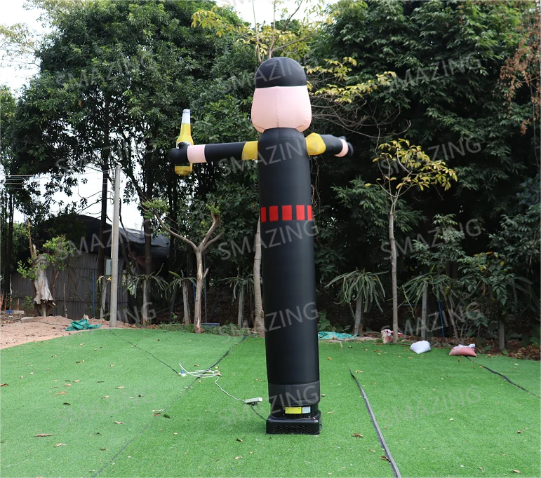 10ft Welcome Outdoor Inflatable Air Dancer Advertising Customized Color & Logo Built-In Fan Coffee Beer