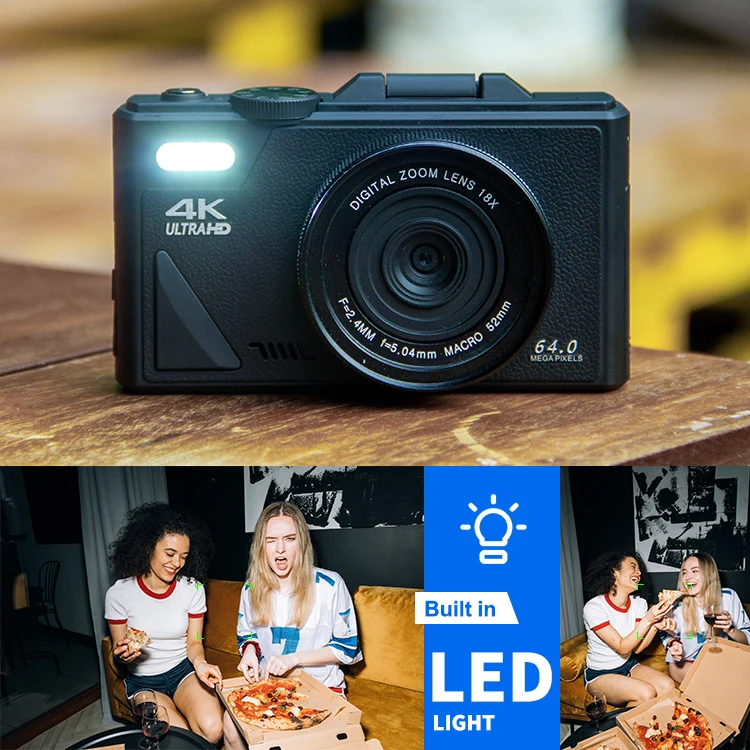 TIKATARER Appareil Photo Porte clés, Vidéo 2K FHD, Photo 2 MP et écran