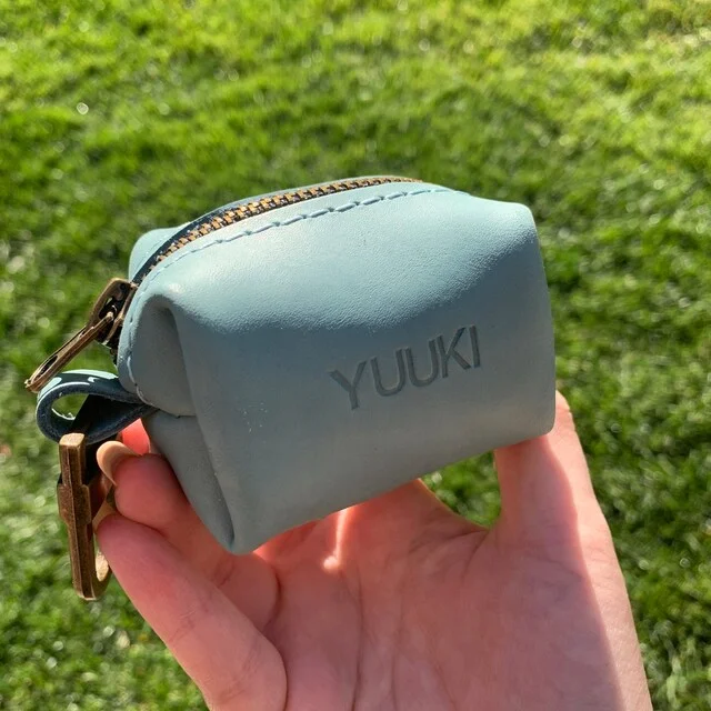 Personalized Logo Pet Name Poop Bag Dispenser Leather Eco Friendly Poop