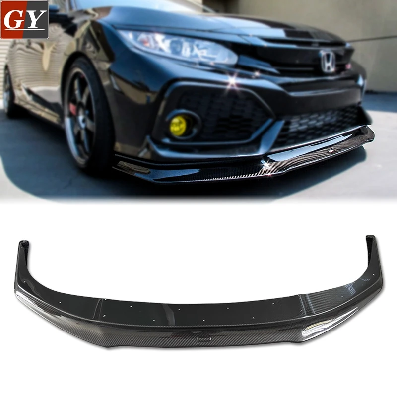 Carbon Fiber Gre Style Front Lip Spoiler For Honda 17-20 Civic Fc1 Fc3 ...