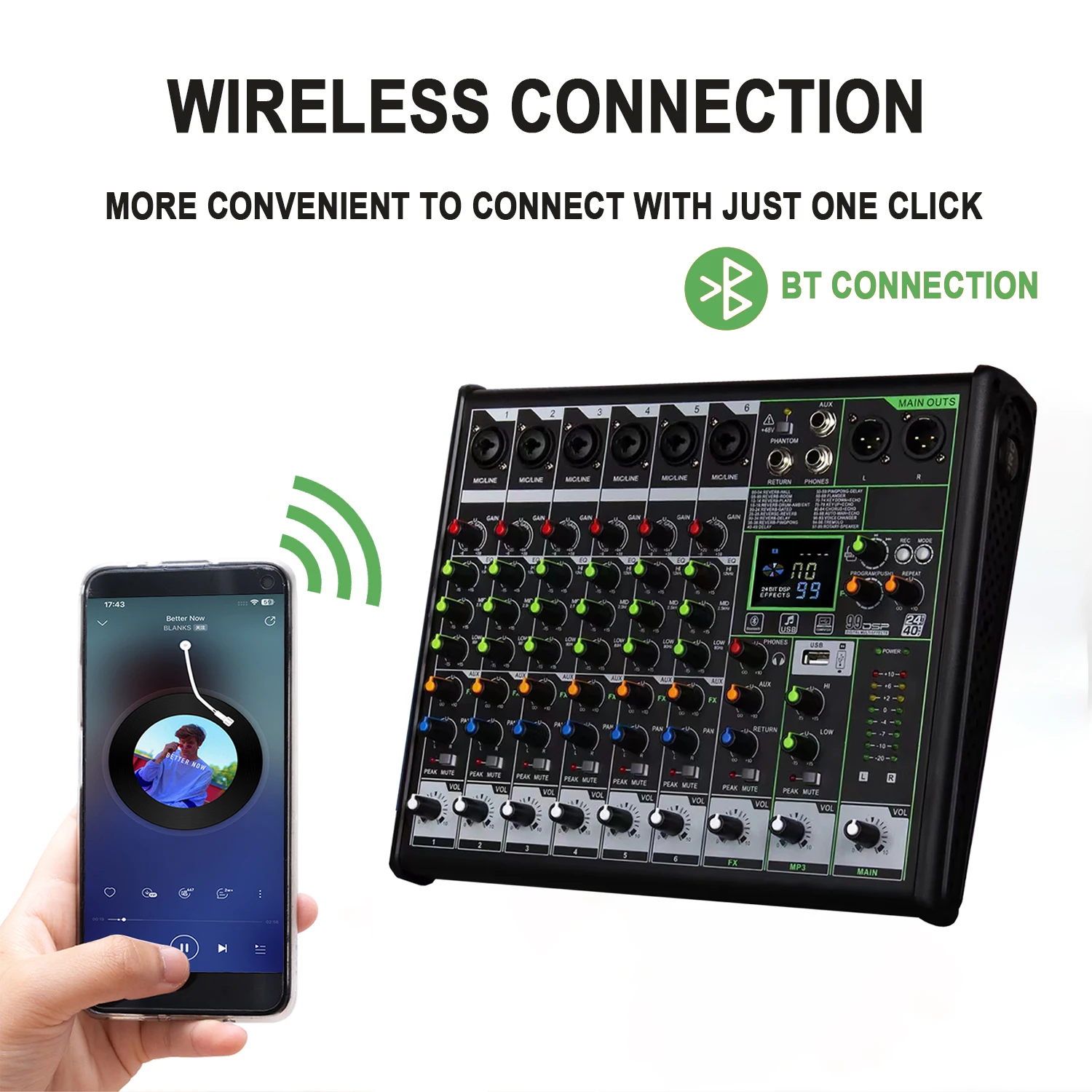 GAX-RX6 2024 - American Audio DJ Mixer - 6-Channel USB Sound Card