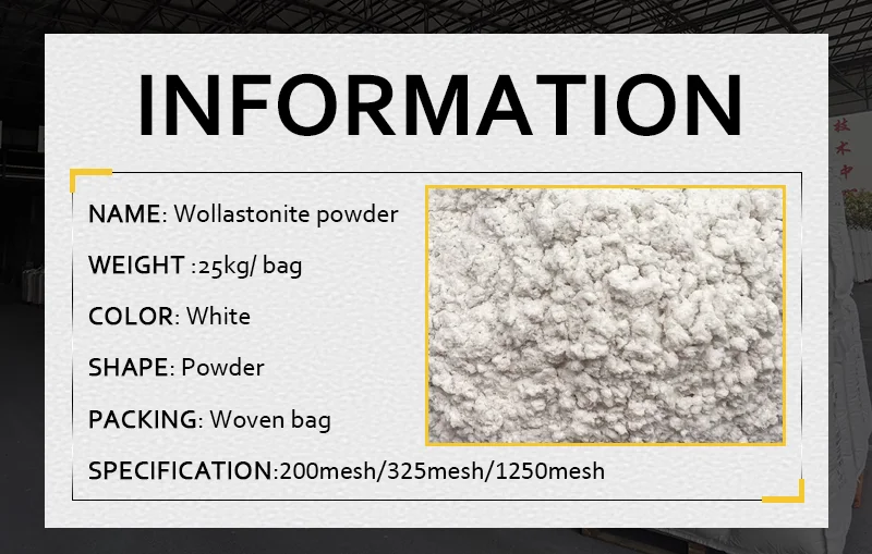 CAS 1344-95-2 Wollastonite Powder 200mesh Factory Direct Price Mineral Wollastonite manufacture