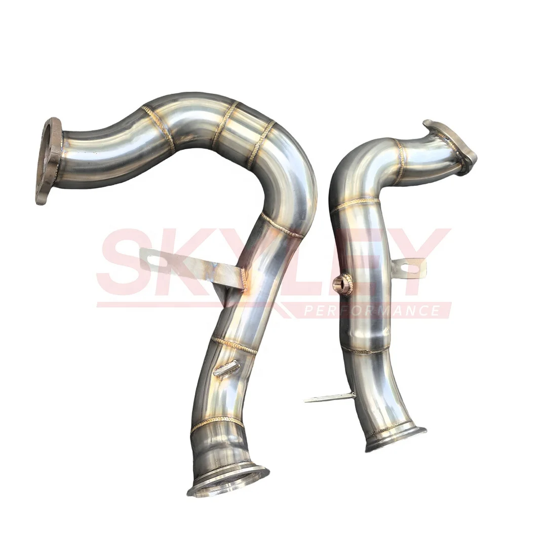 Exhaust Downpipe for Porsche Macan S/GTS/Turbo 3.6L/3.0L/2.9L V6-304 Stainless Steel Brushed Finish 100% Perfect Fit