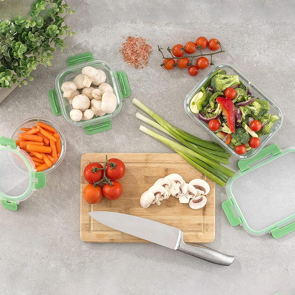 10 Pack Glass Food Storage Containers,Glass Meal Prep Containers With Lids Leak Proof,Microwave