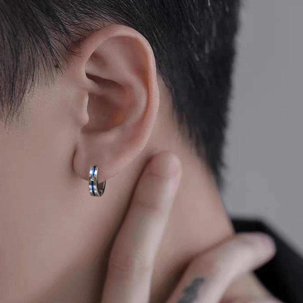 Korean Mens Earring Styles Trendy Men's KPOP Jewelry Accessories - Main Image