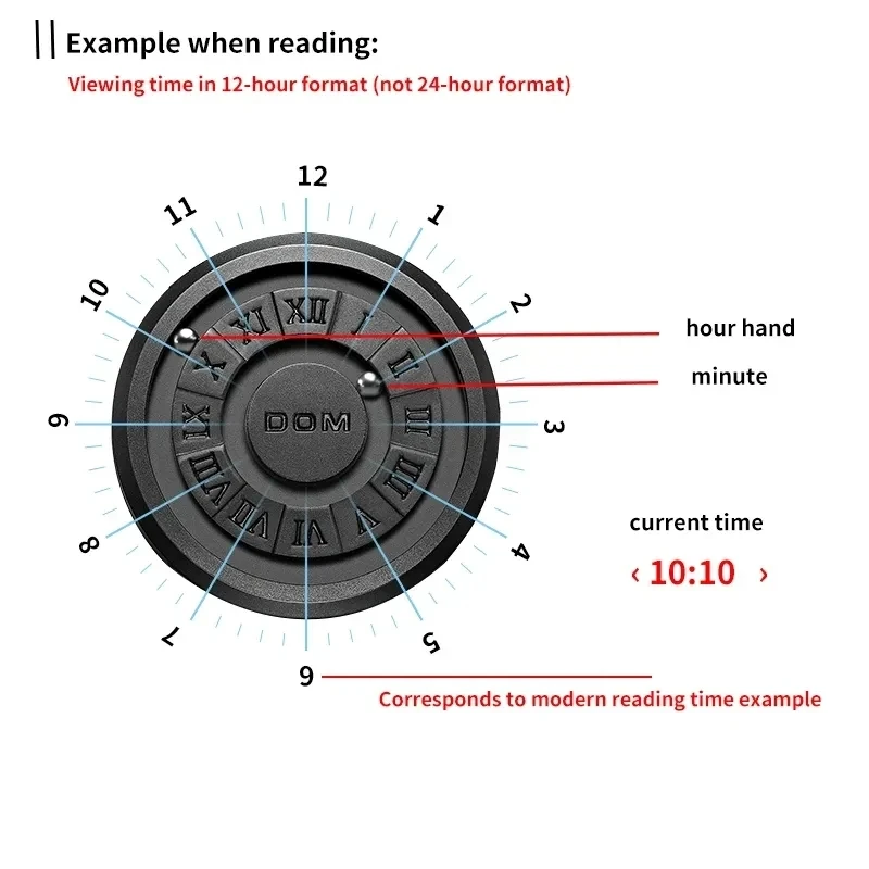 DOM M1345 Trend Concept New Personality Men's Watch Creative Scrolling Pointer Magnetic Force Fashion Watch for Men Waterproof