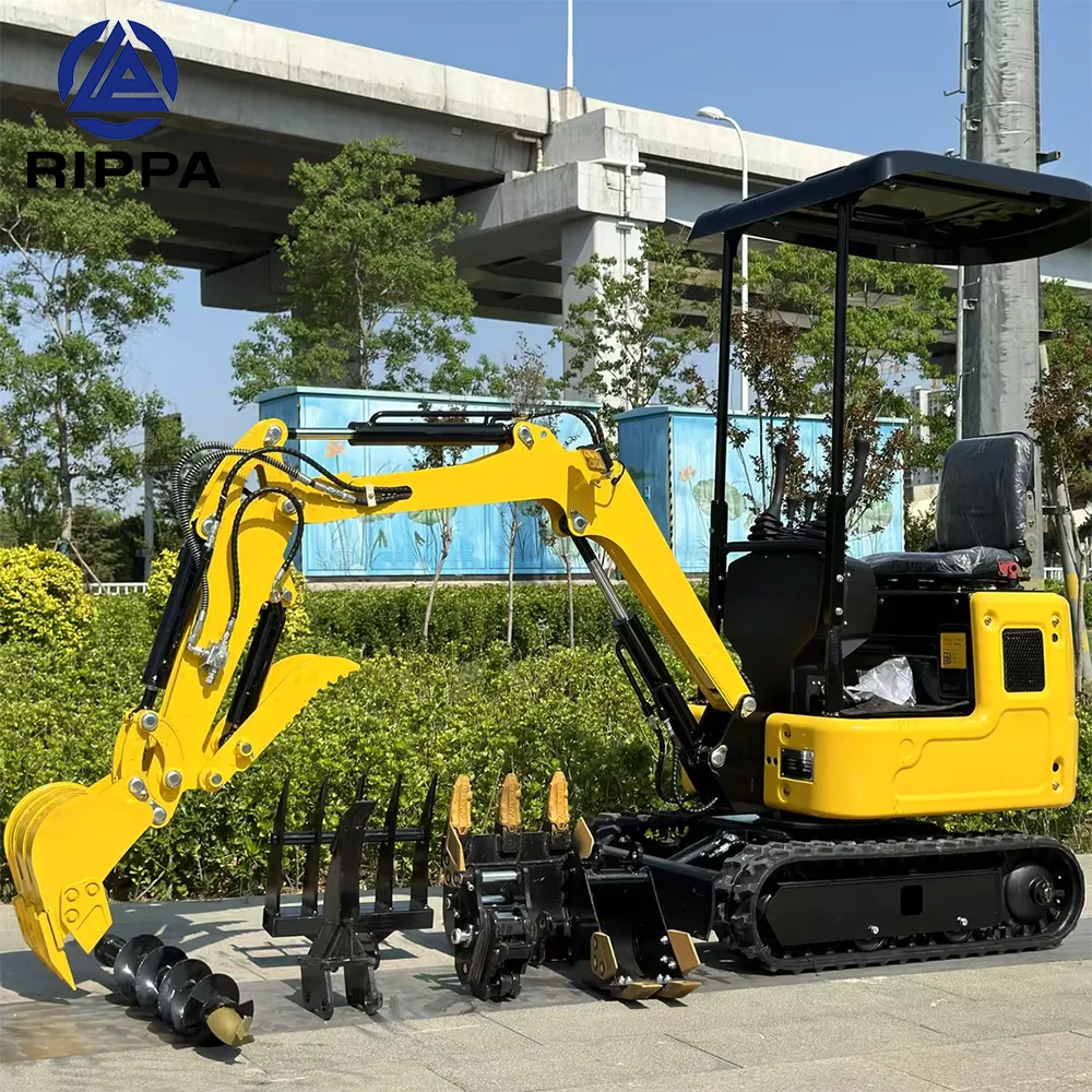 Rippa R319 Mini Excavator Minibagger EPA Engine 1 Ton New Crawler Micro Digger Farm Small Excavators With Cabin
