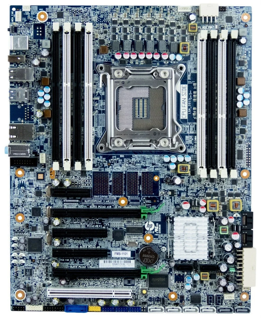 thumbnail interactive-video image 1 of HP Z420 Workstation Motherboard – LGA2011 Socket, PCI-E, 8 DDR3 Slots – 618263-002 / 708615-001 1 of 2