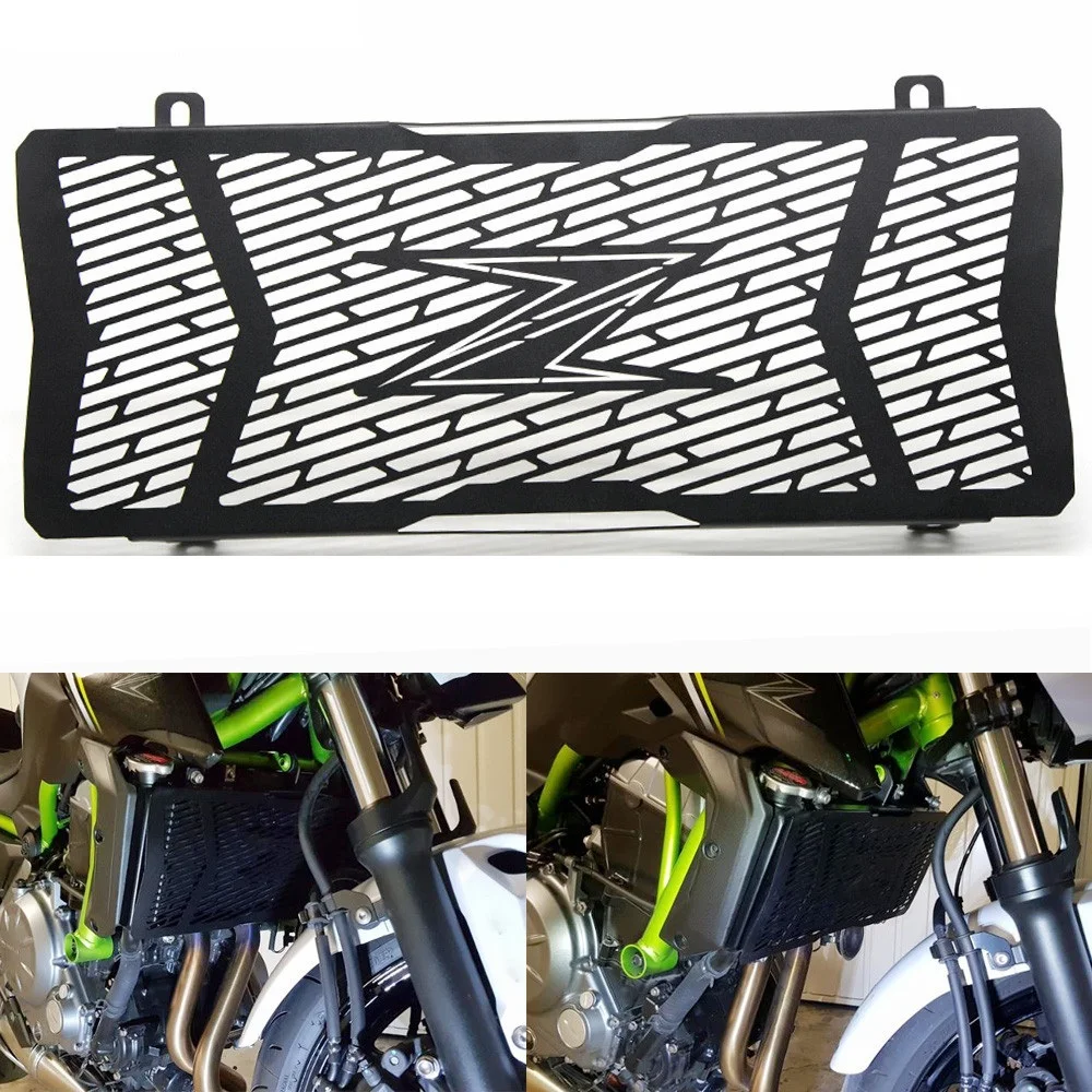 Motorcycle Radiator Grille Grill Guard Front Protector for KAWASAKI Z650 2017 2018 2019 Motorcycle Front Grille Mesh Guard Motorbike Accessory Black 