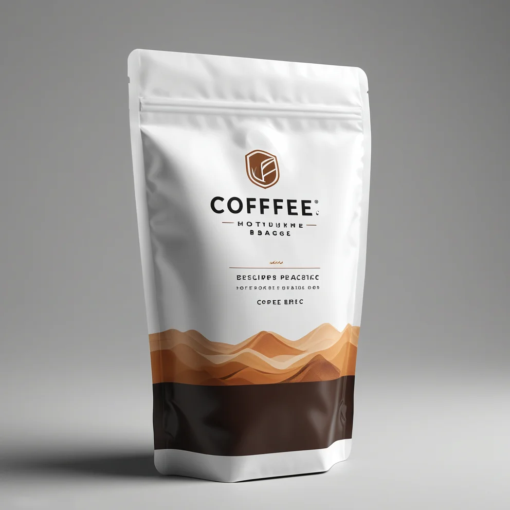 Digital Printing Logo Custom Biodegradable Kraft Paper Zip Lock Bag Coffee Bean Packaging Bags With Valve