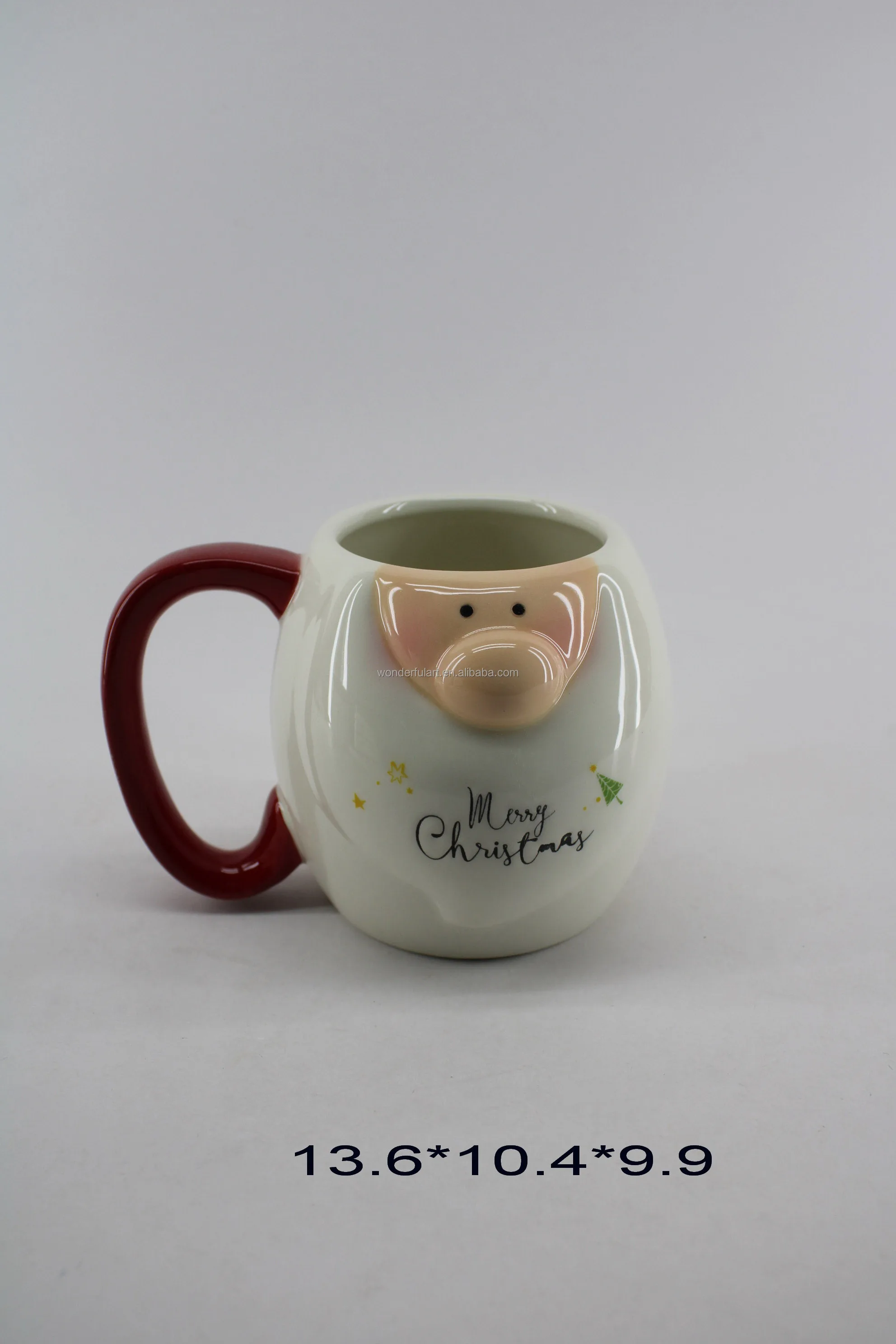 3D Santa Claus Christmas Mugs Coffee Mugs Milk Mug Ceramic Cup Kitchen Tableware Festival Gift for Break Time