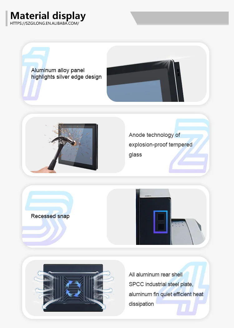 15 Inch High Resolution High Resolution Capacitive Touch Screen ...