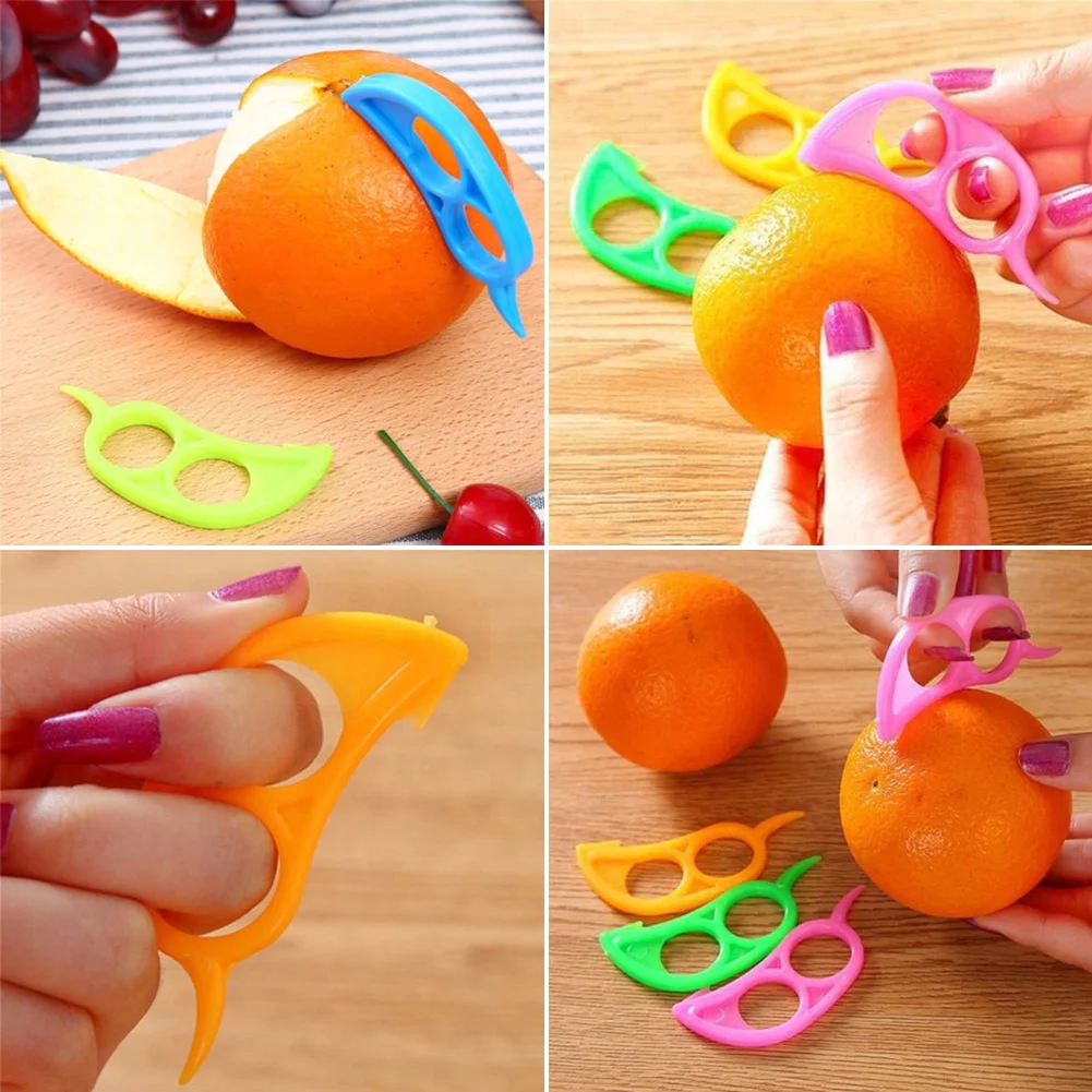 4 Pieces Citrus Zester Peeler, Orange Peeler Citrus Remover Plastic Slicer  Easy Fruit Cutter Fruit Opener Kitchen Gadget For Orange (random Colors)