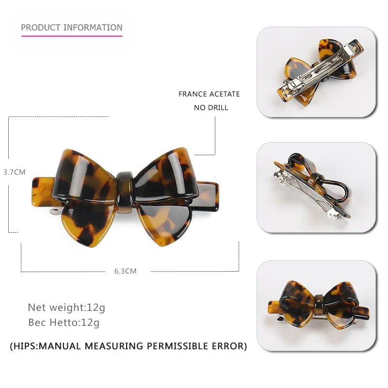 Медовая заколка для волос 6,3 см, 7 цветов, заколка для волос, заколка для волос из ацетата целлюлозы, заколка для волос для женщин