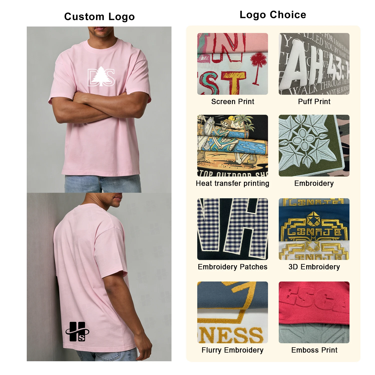 Wholesale Blank Mens Oversized T Shirt 100% Cotton Heavyweight Streetwear Thick Cotton Streetwear Tee