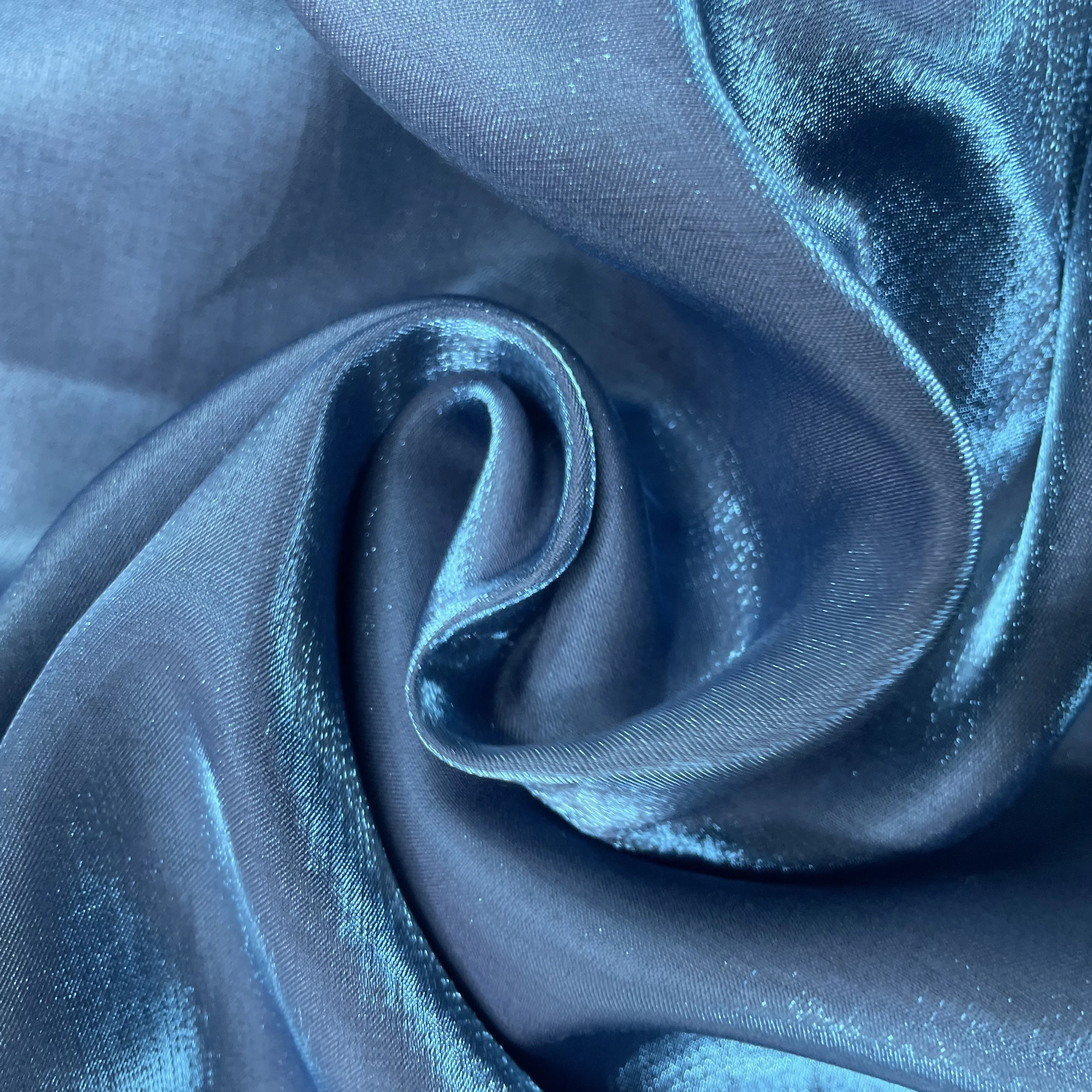 High Quality 80Gsm Polyester Rayon Shinny Silky Satin Metallic Fabric