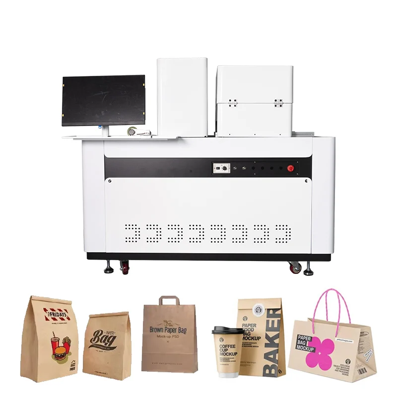 Chi Cai Fully Automatic Inkjet Printer Machine Single Pass Carton Printer Napkin Gift Box Kraft Paper Paper Bag Printing Machine