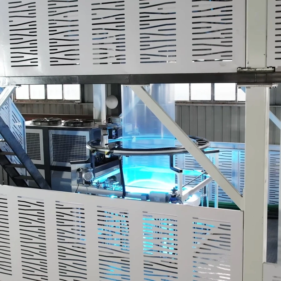 Automatic 3-5 Layer ABA High Speed Biodegradable Hdpe Ldpe Lldpe Pe PP Mulch Plastic Bag Film Blowing Machine Plastic Extruder