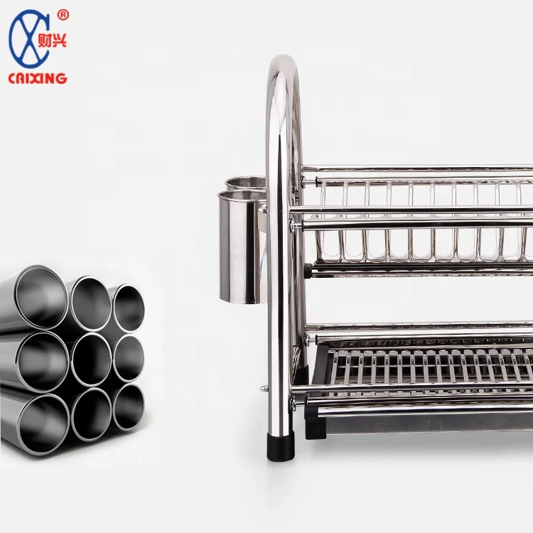 Прочный кухонный Органайзер из нержавеющей стали, сушилка для посуды, стойка для посуды, сушилка для посуды