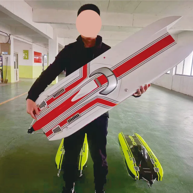 DTRC E51 Catamaran Kevlar/Carbon Fiber HULL 2.4G Electric RC Racing Boat Dual Motors Servos ESC Battery 100km/h DIY  Hobby Model