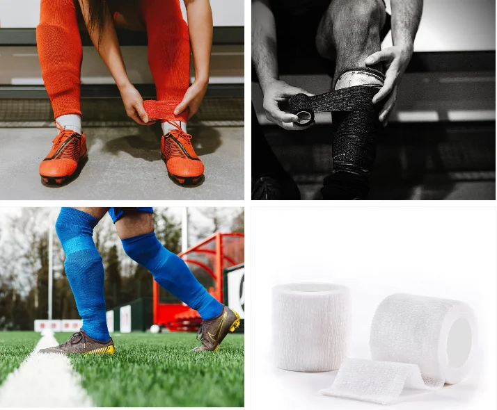 Non Woven Self Grip Sadhesive Elastic Self Adhesive Sport Tape Football