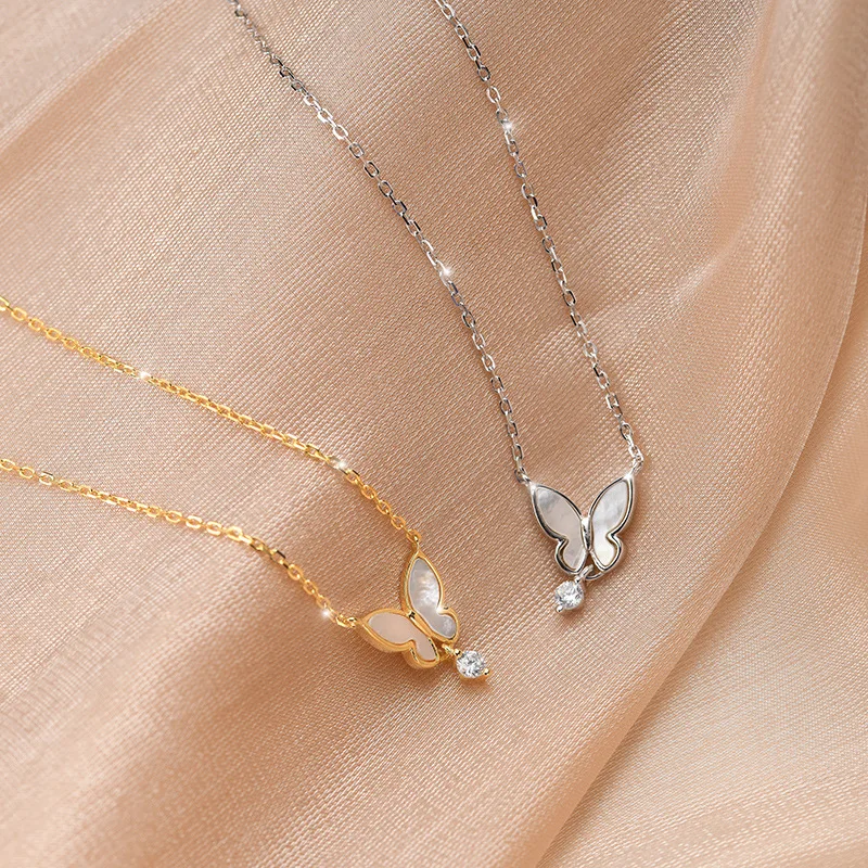 S925 Sterling Silver Butterfly Necklace 