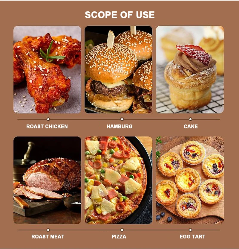 5 Trays Stainless Steel Bread Electric Industrial Convection Ovens