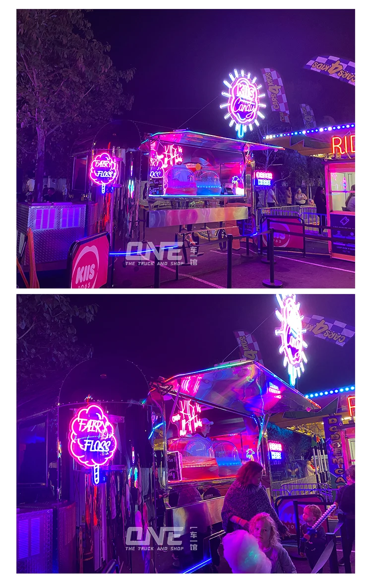 Commercial Stainless Steel Food Trolley Food Truck With Full Kitchen