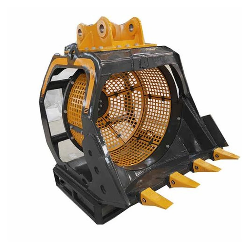 New Excavator Rotation Screening Bucket Digger Rotary Screening Excavator Riddle Bucket Shaker Bucket