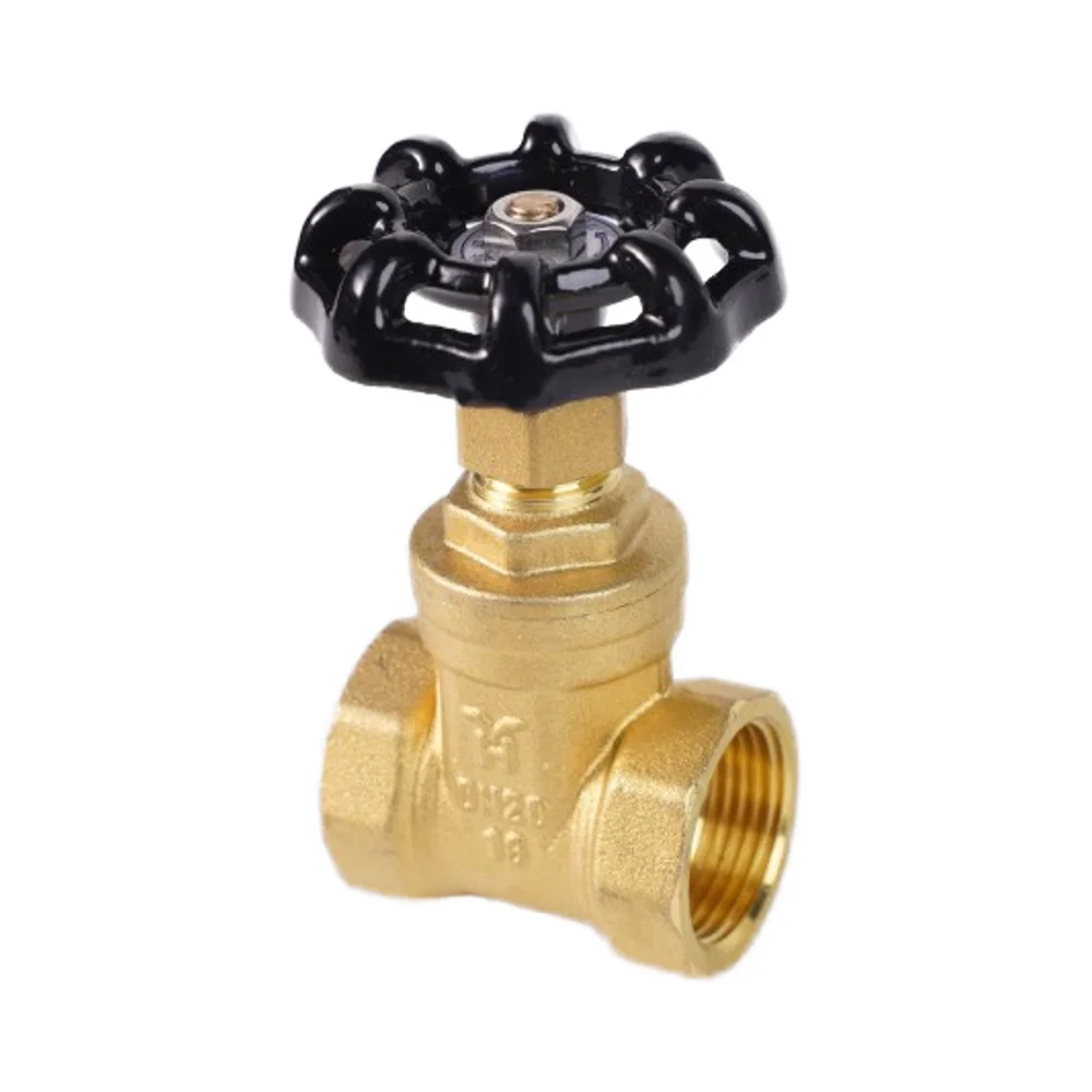 Manufacture High-Temperature Manual Brass Control Gate Valve 1/2\" & 4\" Brass with Copper Thread Ball Structure for Water Use supplier