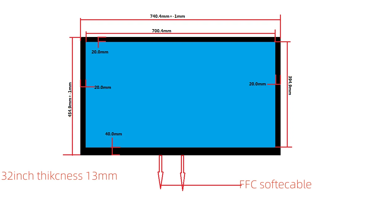 Projector Lcd Panel 32inch Transparent Lcd Display Panel