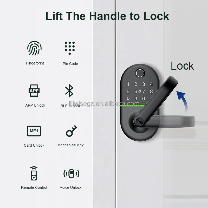 Tuya WiFi Smart Door Lock with Fingerprint Keypad and 200 Fingerprint Capacity for 35-55mm Doors 4
