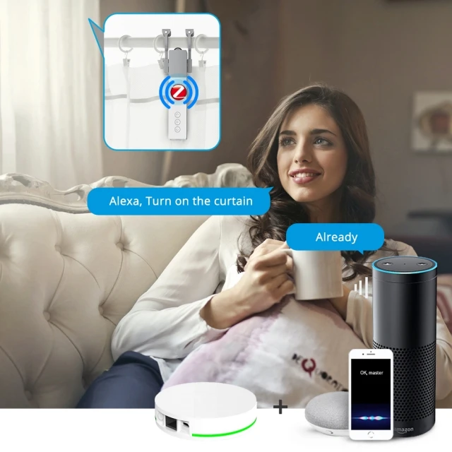 Zigbee Smart Curtain Robot Tuya Homekit SmartThings Curtain Motor Driver for Roman I Type U Type Track Alexa Google Home Control
