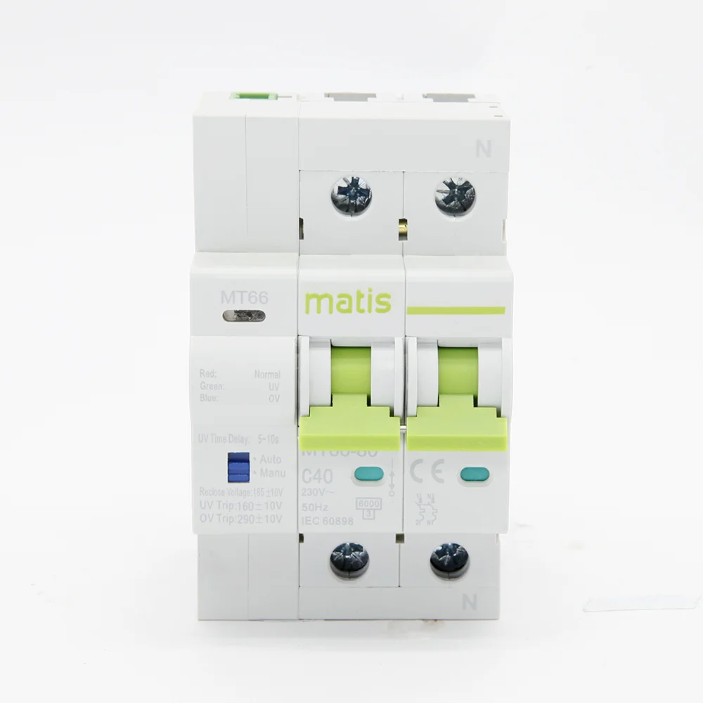 Matis MT66UV Smart Breaker Wifi Mcb with Over Voltage protection