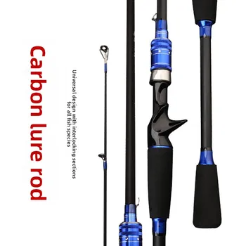 CHEERY Carbon Lure Rod Medium Hardness Medium Slow Action Straight Grip Long Casting Fishing Rod Set for Carp – Hard Lure – view 4
