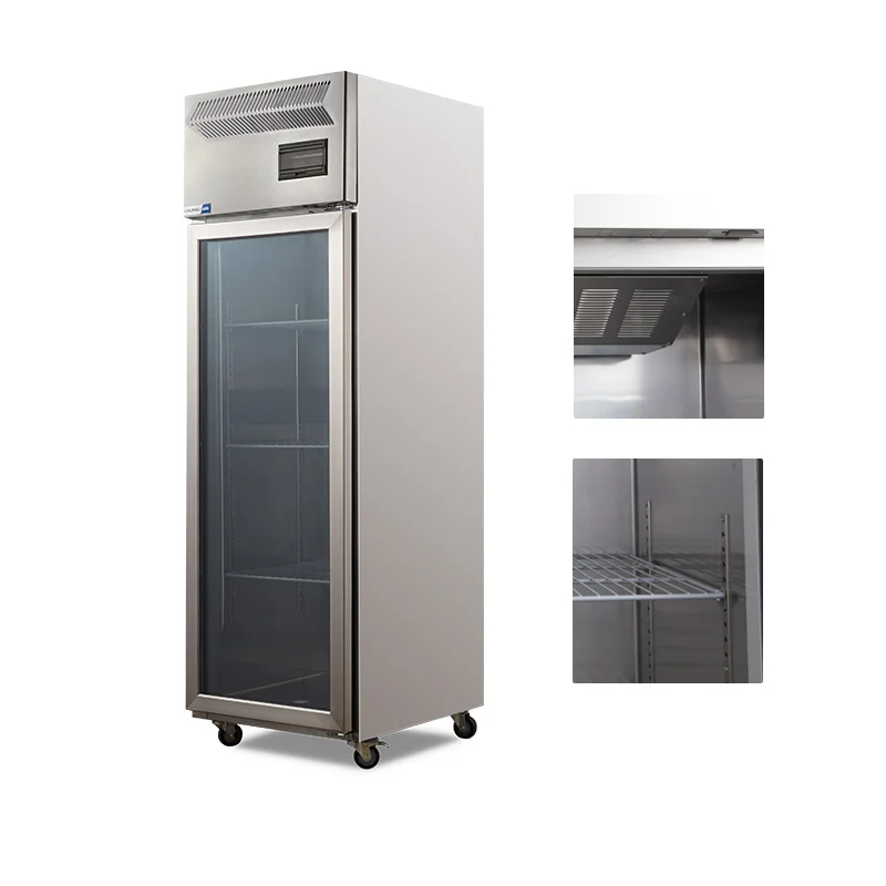 Automatic Global Recruitment Agent CTORIA Commercial Upright Deep Freezer Glass Door Refrigerator