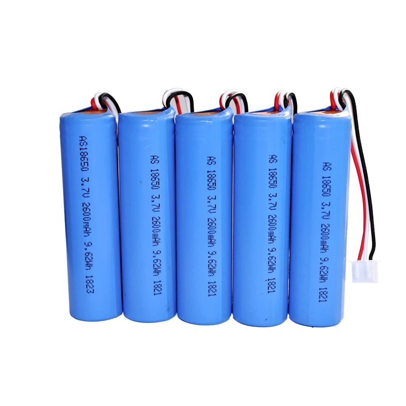 Lithium ion battery 3.7V 2600mah 18650 battery pack for remote control car
